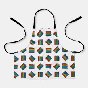 Tablier Crayons de couleur arc-en-ciel