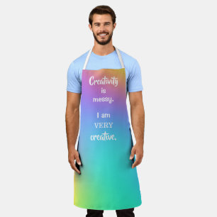 Tablier Créativité est Messager Colorful Gradient Funny Ap