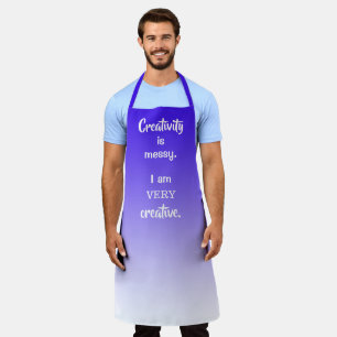 Tablier Créativité est Messager Violet Dégradé Funny Apron