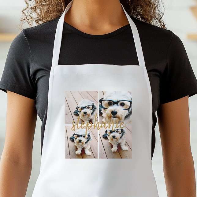 Tablier Créez votre propre collection de photos 4 - Nom du (Personalized Kitchen Apron)
