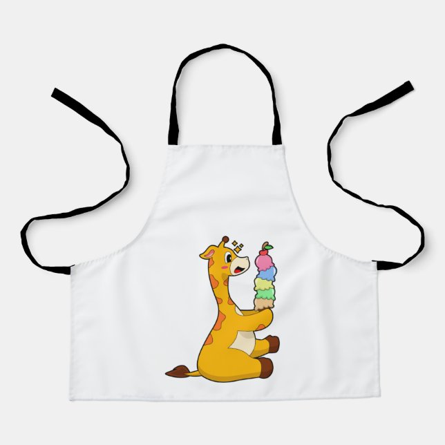 Tablier Crème glacée Giraffe gaufre (Recto)
