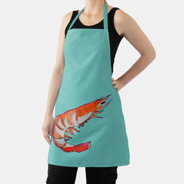 Tablier Crevettes à l'orange kitsch (Insitu)