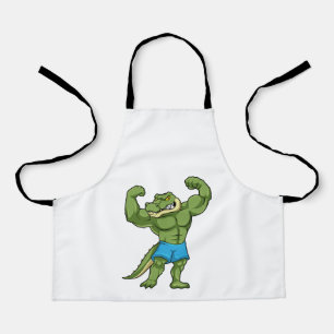 Tablier Crocodile comme Bodybuilder extrême