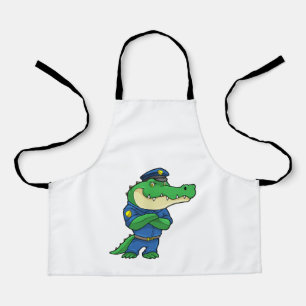 Tablier Crocodile en tant qu'officier de police en uniform