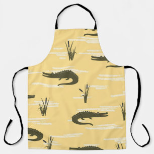 Tablier Crocodiles vintages : Motif jaune sans joint