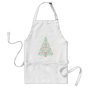 Tablier croisé d'arbre de Noël de point