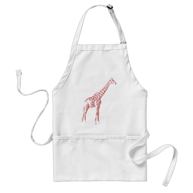 Tablier Croquis rose de girafe (Devant)