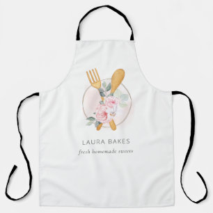 Tablier Cuillère à fourche en bois rose pâle Chef Baker