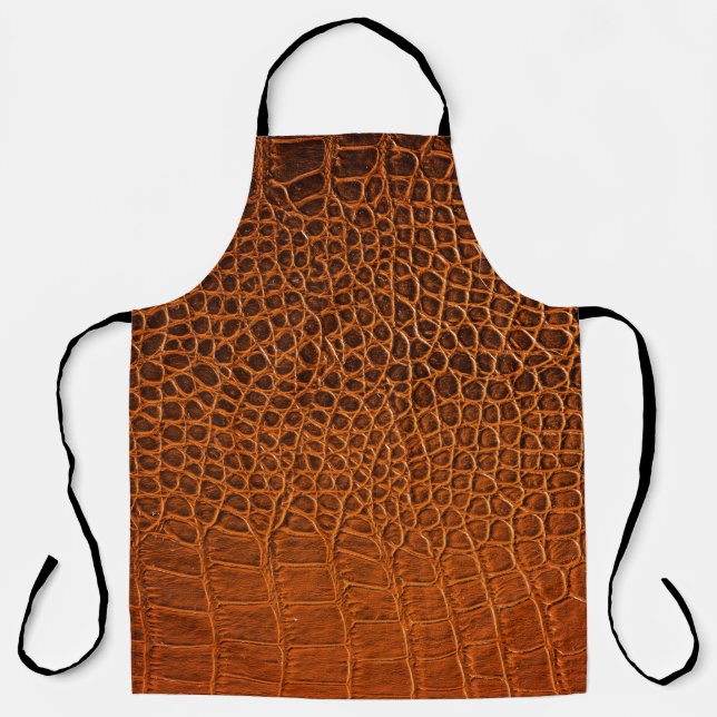 Tablier Cuir de crocodile Brown (Recto)