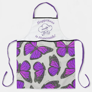 Tablier Cuisine Apron aux papillons violets