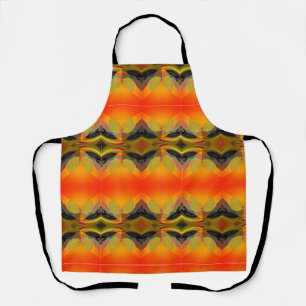 Tablier Cuisine artisanale orange kaléidoscopique 
