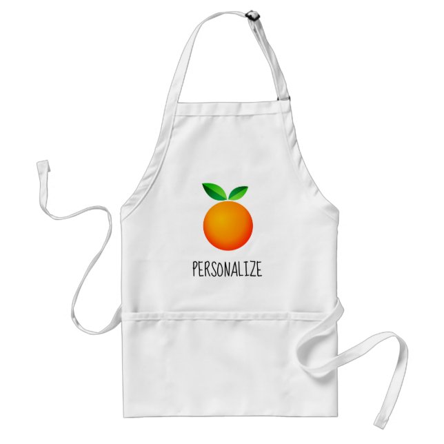 Tablier Cuisine aux fruits orange barbecue pour lui (Devant)