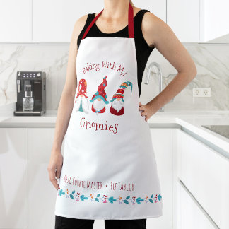 Tablier Cuisine avec mes Gnomies Moderne Funny Holiday Nor