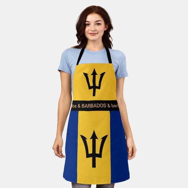 Tablier Cuisine Barbade & Barbade Drapeau Cuisine Chefs (Porté)