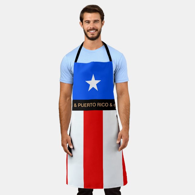 Tablier Cuisine Carribean & Porto Rico Drapeau Cuisine Che (Porté)