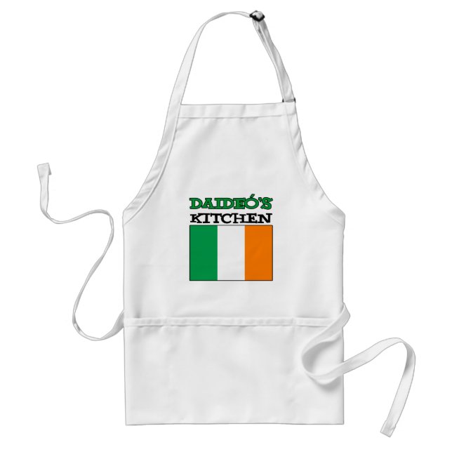 Tablier Cuisine de Daideo avec Drapeau d'Irlande (Devant)