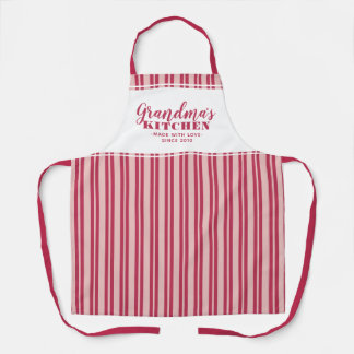Tablier Cuisine de grand-mère personnalisée Magenta rouge