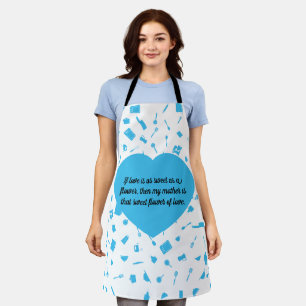 Tablier Cuisine de l'amour maternel. Je t'aime maman