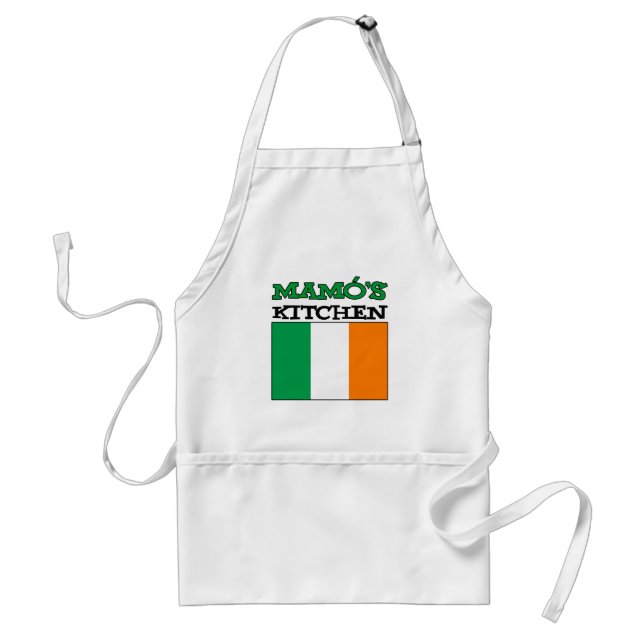 Tablier Cuisine de Mamo avec Drapeau d'Irlande (Devant)