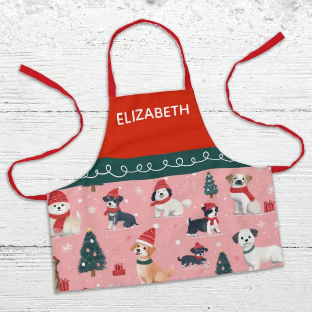 Tablier Cuisine de Noël personnalisée Festive pour enfants (Créateur téléchargé)