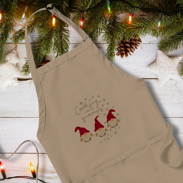 Tablier Cuisine drôle avec mes Gnomies vacances Design (Créateur téléchargé)