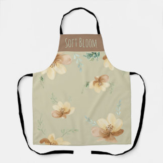 Tablier Cuisine "Fleur douce" Floral Aquarelle Jardinage