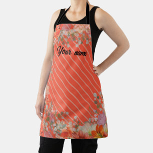 Tablier Cuisine florale rustique élégante