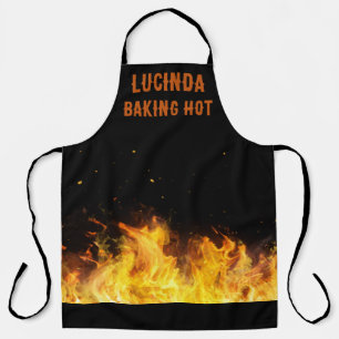 Tablier Cuisine Hot Chef Flames Personnaliser