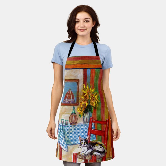 TABLIER CUISINE ITALIENNE À FLORENCE ADULT APRON (Porté)