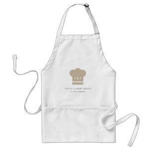 Tablier Cuisine minimaliste Noir Blanc Kraft Moderne Chef