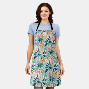 Tablier Cuisine Motif feuille jolie Botanique Monogramme