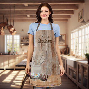 Tablier Cuisine personnalisée Bois de cuisine rustique