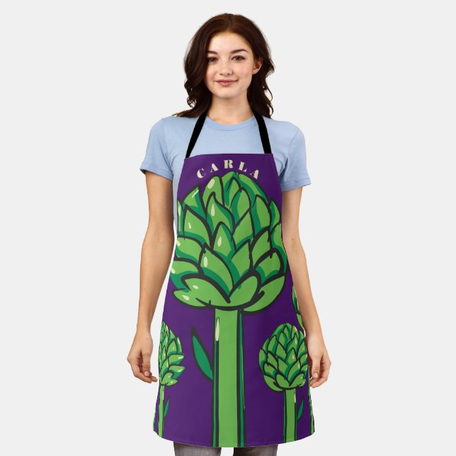 Tablier cuisine personnalisée pour les gourmands (Porté)