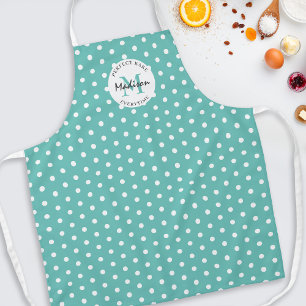 Tablier Cuisine personnalisée Turquoise Vintage