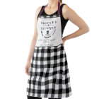 Cuisine pliée de buffle noir et blanc, texte perso