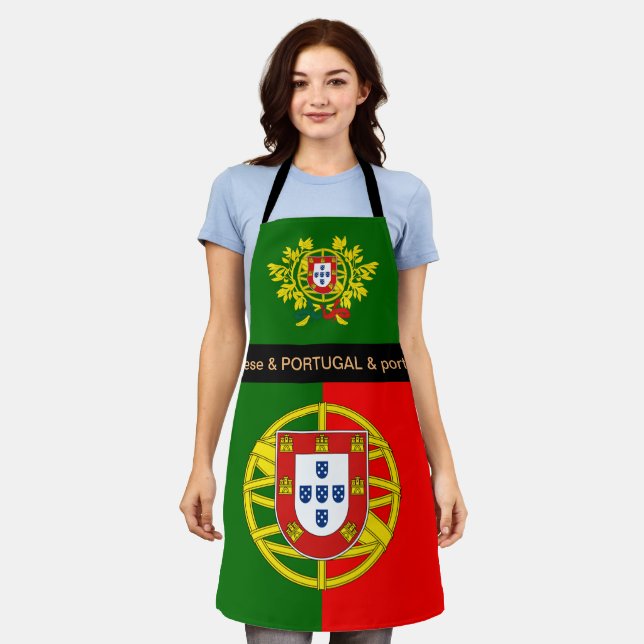 Tablier Cuisine Portugal & Portugais Drapeau Cuisine Chefs (Porté)