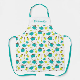 Tablier Cuisine rétro Pots casseroles Ustensiles Cuisine p