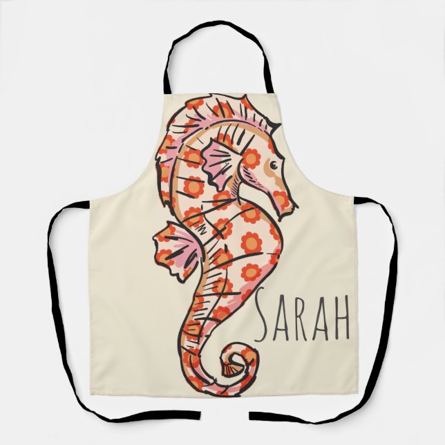 Tablier Cuisine Sea Horse Apron personnalisable (Recto)