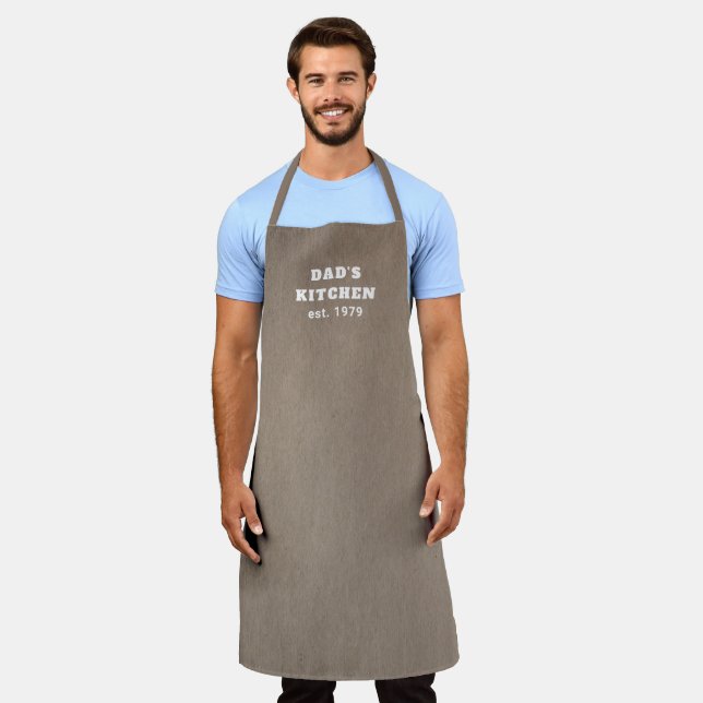 Tablier Cuisine simple Brown pour papa moderne (Porté)