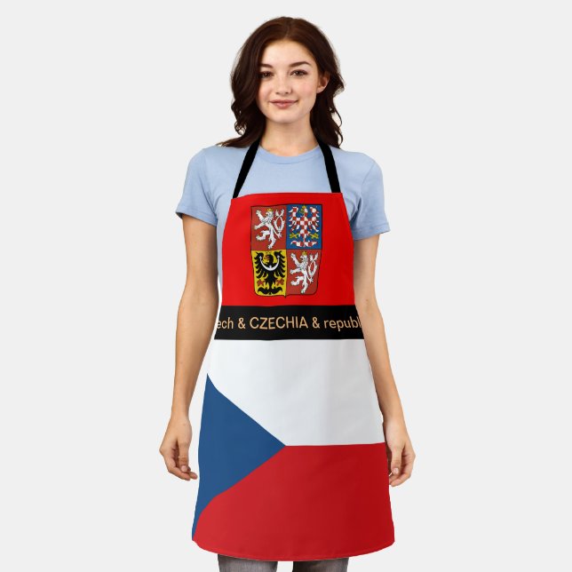Tablier Cuisine Tchèque & Tchèque Drapeau Cuisine Chefs (Porté)