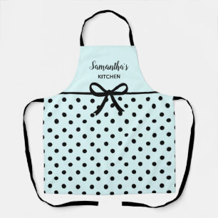 Tablier Cuisine Turquoise en texte noir Pois cuits