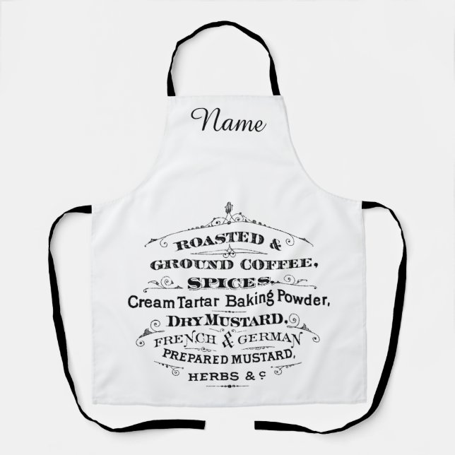 Tablier Cuisine vintage personnalisée (Recto)