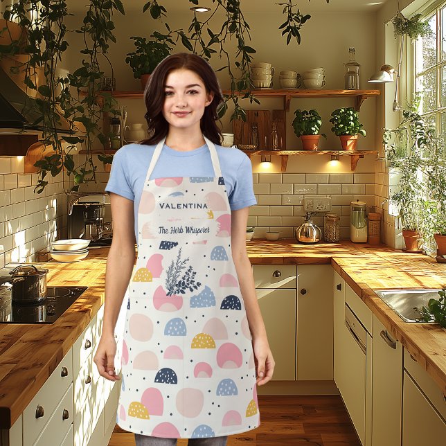 Tablier Cuisine Whisperer minimaliste Herbe personnalisabl (Créateur téléchargé)