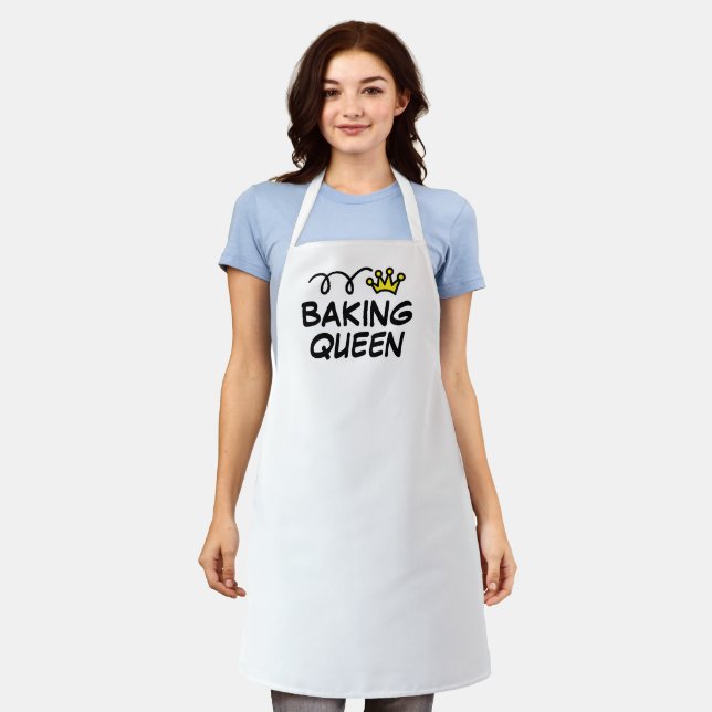 Tablier Cuisinez l'aire Queen avec la jolie couronne de pr (Porté)