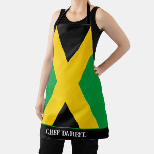 Tablier Cuisinier et cuisine de restaurant jamaïcain