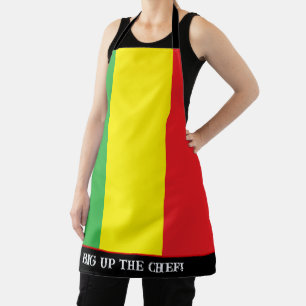 Tablier Cuisinier jamaïcain et cuisinier rayé Rasta