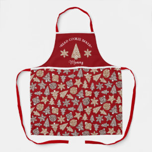 Tablier Cuisinière de Noël personnalisée Cookie Baker pers