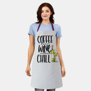 Tablier Cuisinière Personnalisée À Café Avec Chill À Vin P