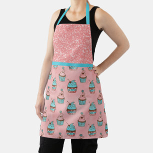 Tablier Cuisson rose et bleu