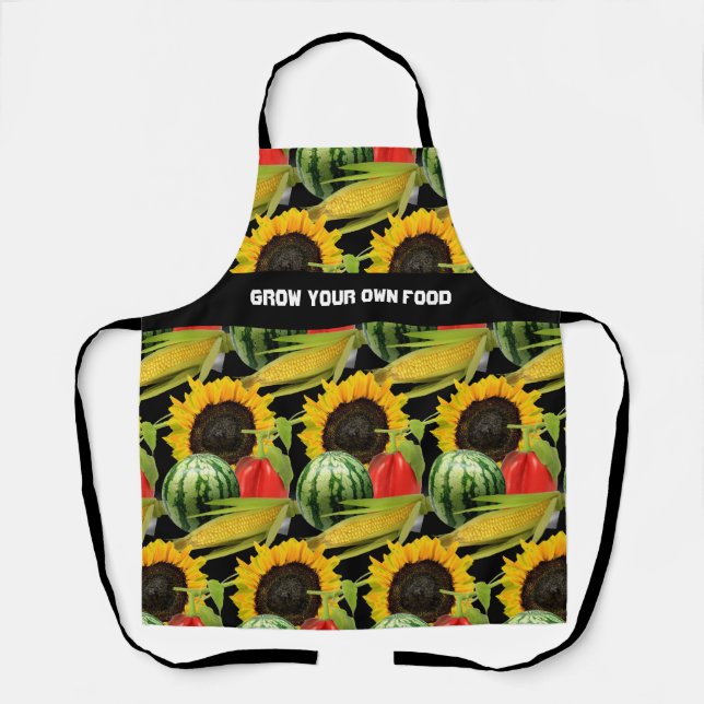 Tablier Cultiver Aliments Légumes Fruit Motif de tournesol (Recto)